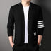 Men's Long-sleeved V-neck Slim-fit Cardigan Coat - Minihomy