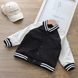 Boys Handsome Baseball Uniform Coat Stand Collar Jacket - Minihomy