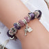 Fashion Big Hole Glass Bead Key Pendant Beaded Bracelet - Minihomy