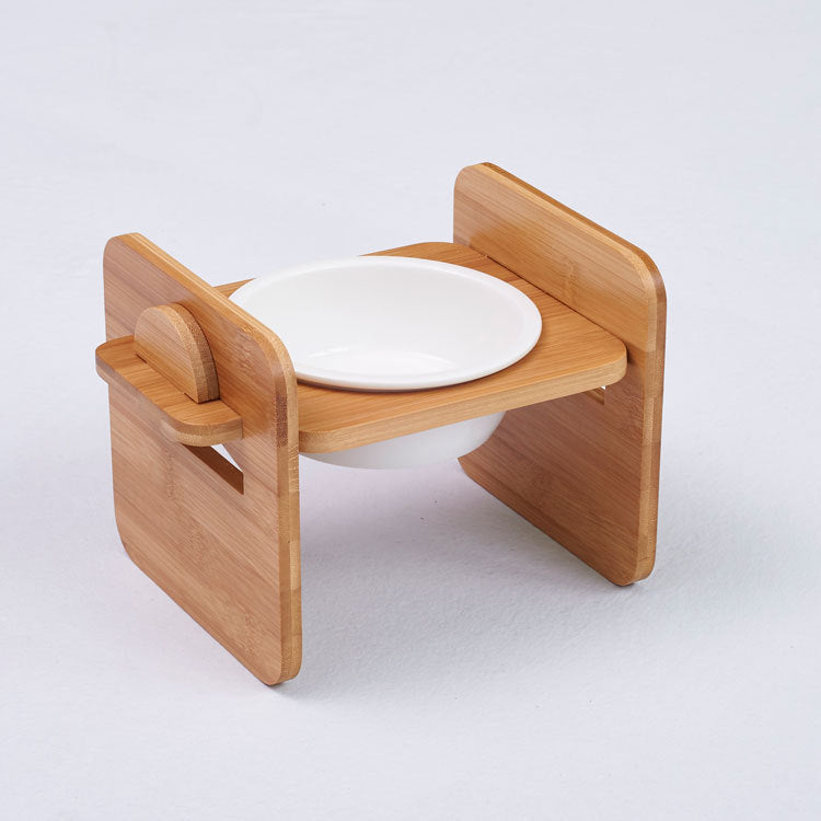 Bamboo Double Bowl Frame: Single or Double Serving Tray - Minihomy