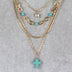 Boho Turquoise Cross Chic Necklace - Minihomy