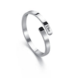 Glossy Plain Ring Titanium Steel Ring Women - Minihomy