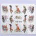 Nail Art Sticker Beautiful Cute Cat Elk Christmas - Minihomy