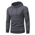 Men Sweatshirt Hoodie With Arm Zipper Long Sleeve Slim Tops - Minihomy