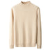 Mock Neck Sweater Men's Knitted Shirt - Pure Wool - Minihomy