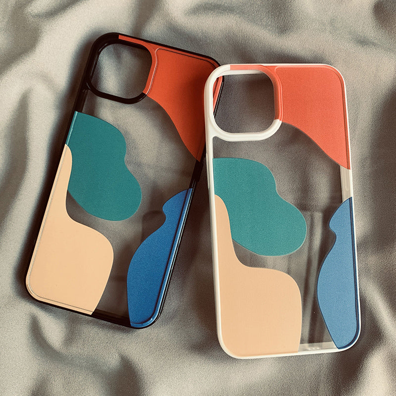 Color Block Contrast Color Geometry Suitable For Mobile Phone Cases - Minihomy