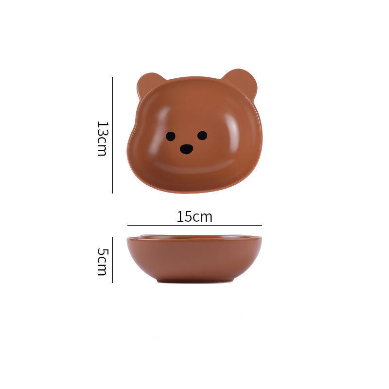 Home Cartoon Cute Bear-shaped Dinner Plate - Minihomy