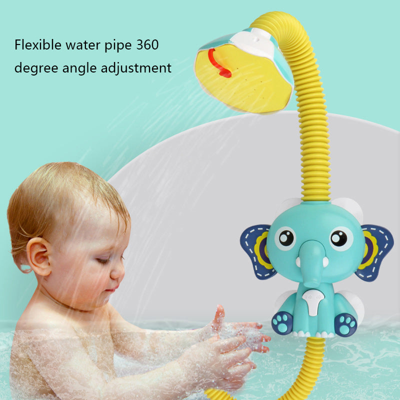 Bath Toys Baby Water Game Elephant Model Faucet Shower Electric Water Spray Toy - Minihomy