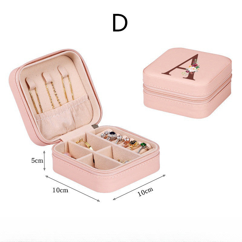 Portable Accessories Jewelry Storage Box 26 Printing - Minihomy