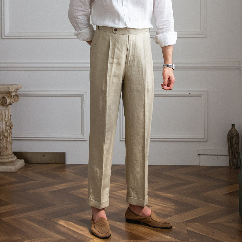 Men's Fashionable Linen Casual Pants - Minihomy