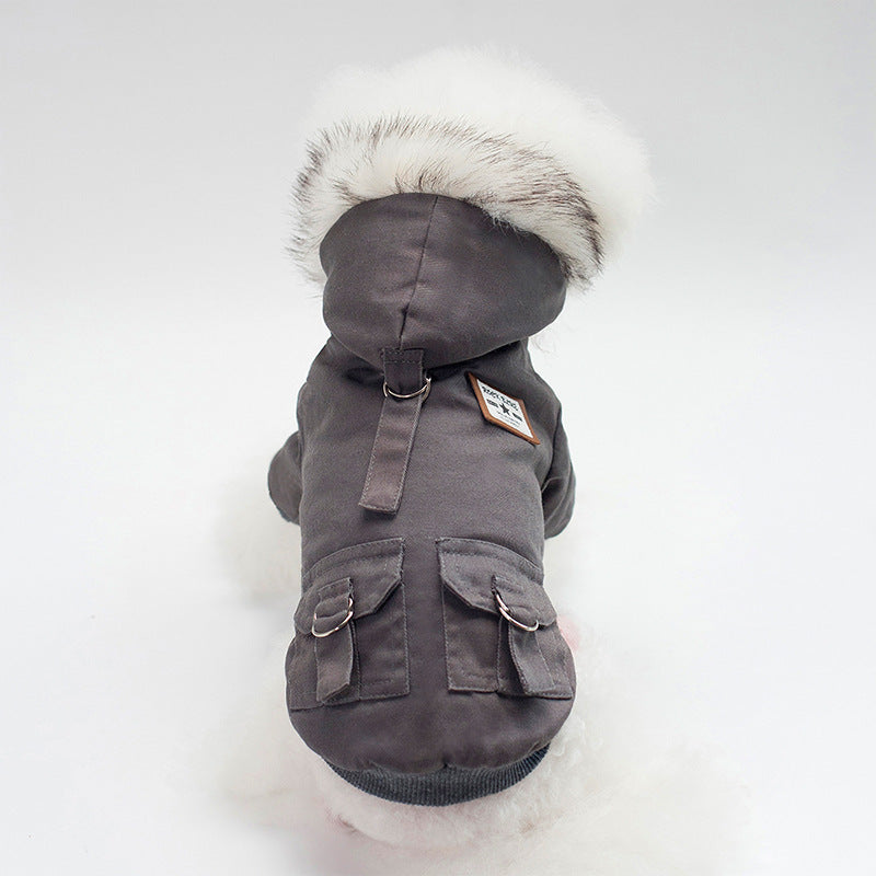 Warm & Waterproof Dog Coat with Cap - Winter Dog Apparel