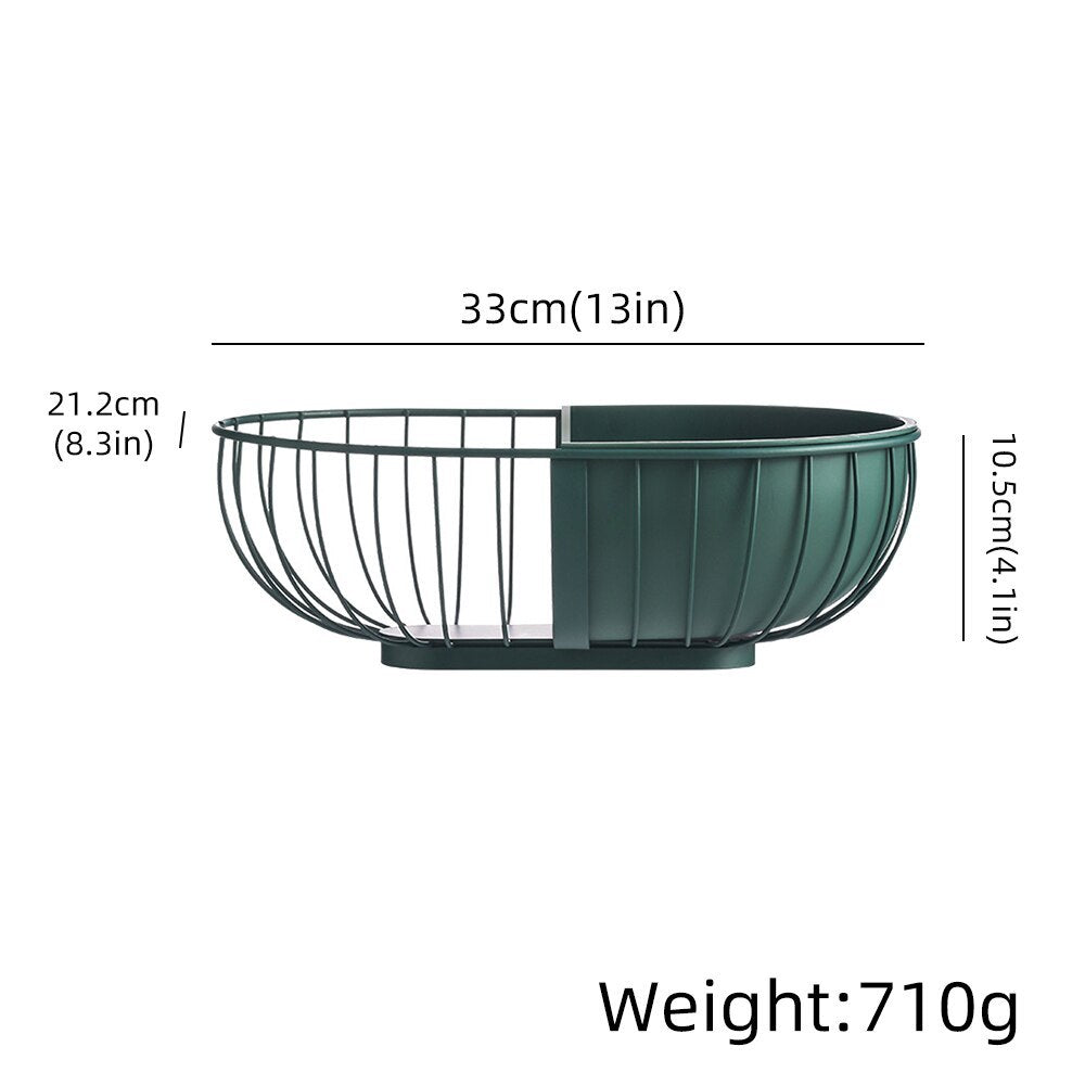 Metal Hollowed Out Fruit Vegetable Snack Tray Bowl Basket Kitchen Storage Rack Holder - Your Handy Kitchen Organizer - Minihomy