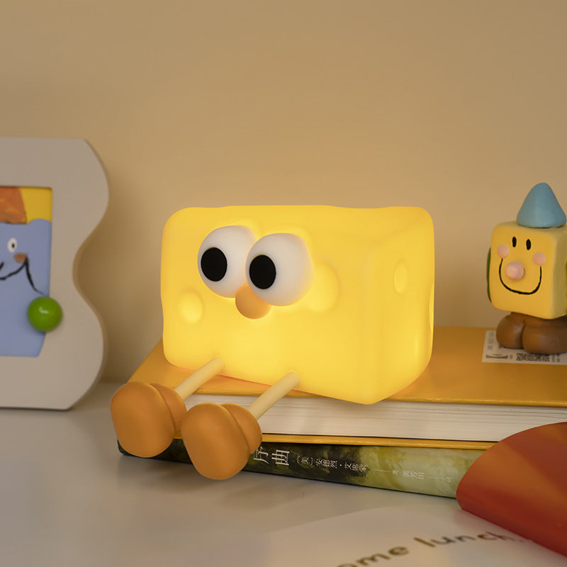 Cute Cheese Night Light - Silicone Bedside Lamp Home Decor