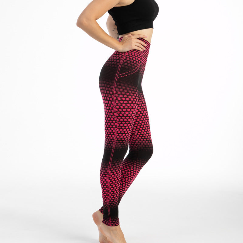 Gym High Waist Leopard Print Leggings - Minihomy