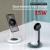 2-in-1 Magnetic Wireless Charger Stand - Fast Charging Station Dock for iPhone and AirPods - Minihomy