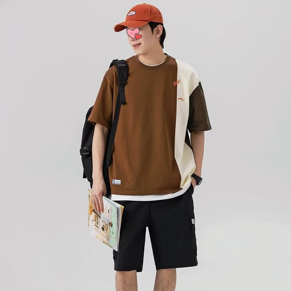 Men's Japanese Style Loose And Versatile Short Sleeves - Minihomy