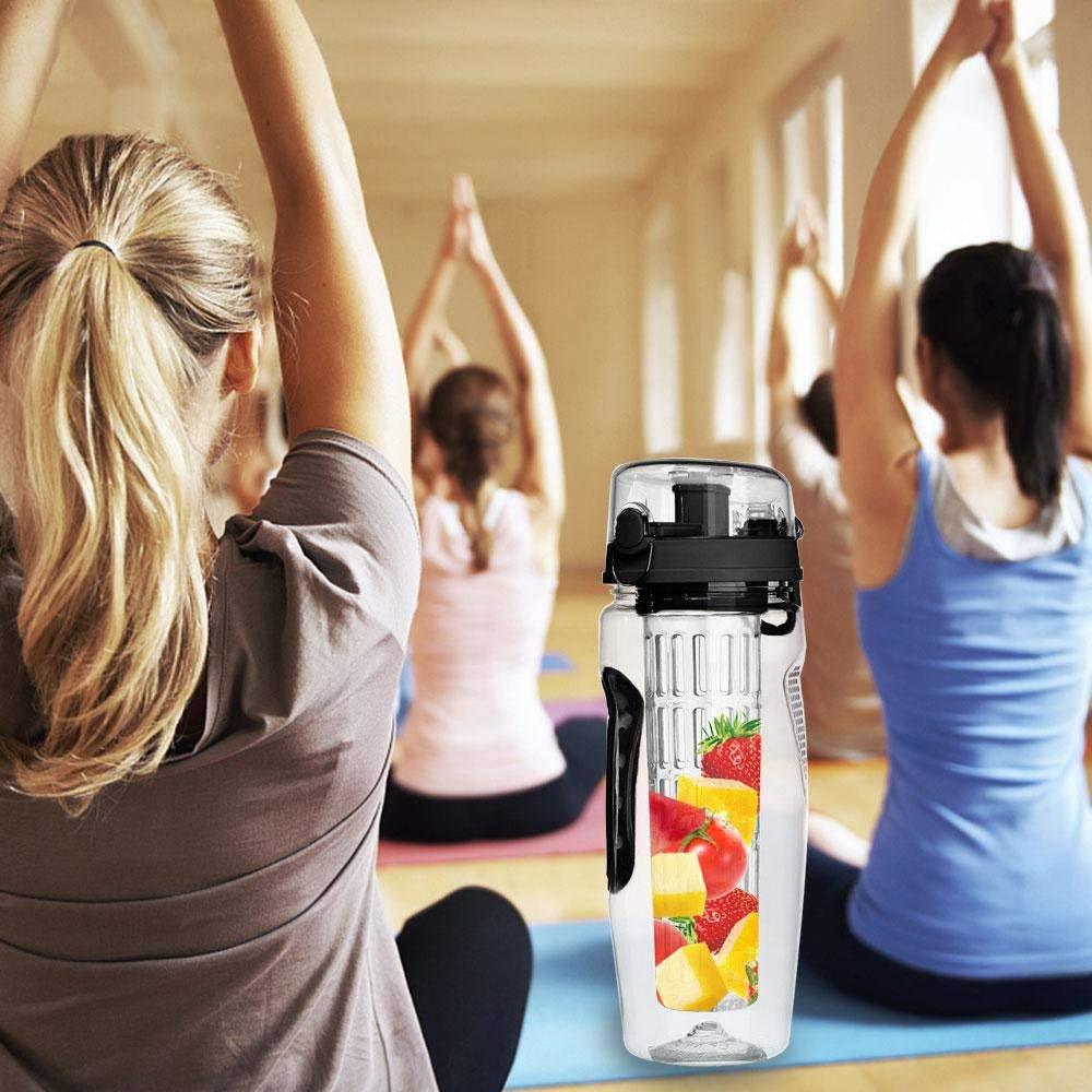 1000ml Water Fruit Bottle - BPA Free Plastic Sport Infuser Water Bottle - Minihomy