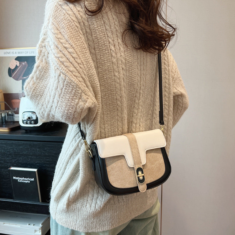 Color Contrast Retro Casual Bag for Women - Minihomy