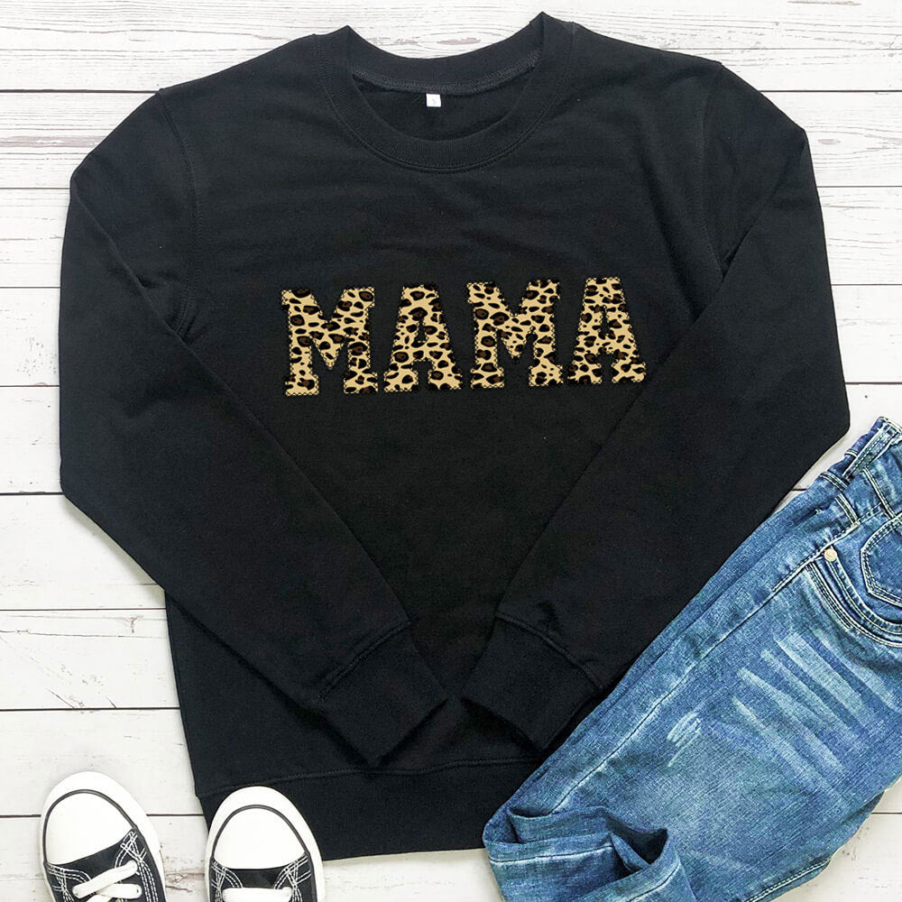 Leopard Print Mother's Day Sweatshirt Casual - Minihomy