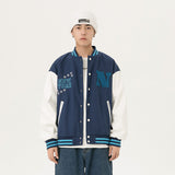 Woolen Retro Men's Baseball Uniform Shirt Jacket