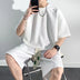 Men's Loose Waffle Short-sleeved Shorts Two-piece Set - Minihomy