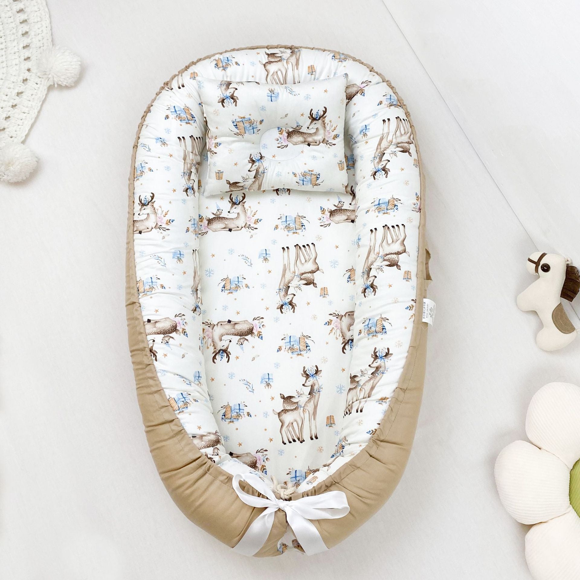 Pure Cotton Baby Nest Bed Portable Newborn Baby Bed