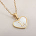 26 Letter Heart-shaped Necklace White Shell Love Clavicle Chain Necklace For Women - Minihomy