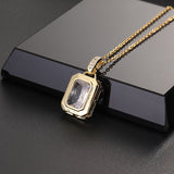 RETRO Geometric Color Zircon Necklace