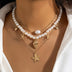 3-piece Set Of Starfish Shell Pearl Necklace: Embrace Beachy Elegance - Minihomy