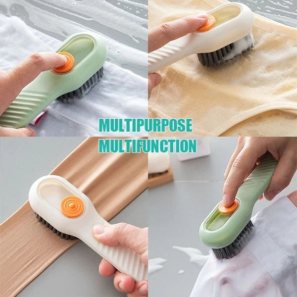 Multifunctional Soft-bristled Shoe Brush Long Handle Brush Automatic Liquid Adding Shoe Clothing Board Brush Cleaning Tool - Minihomy