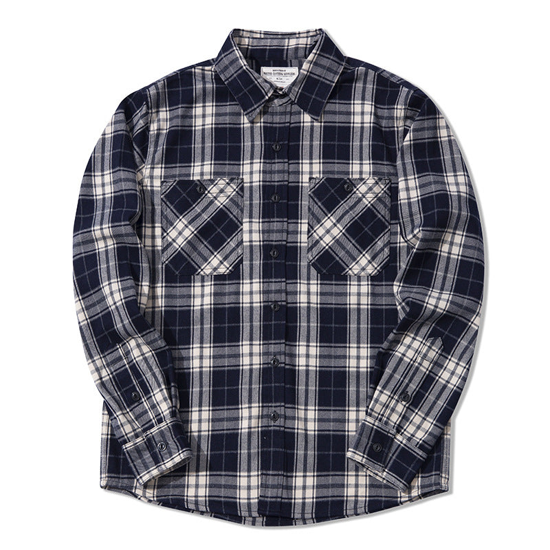 Heavy Thick Plaid Shirt For Men - Minihomy