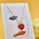 Heart Necklace Women Love Crystal Stone Necklace for Summer - Minihomy