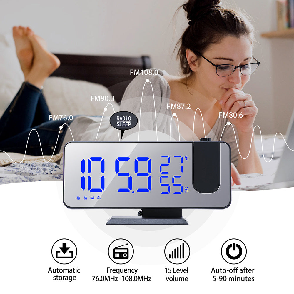 Multifunctional Radio Projection Alarm Clock - Minihomy