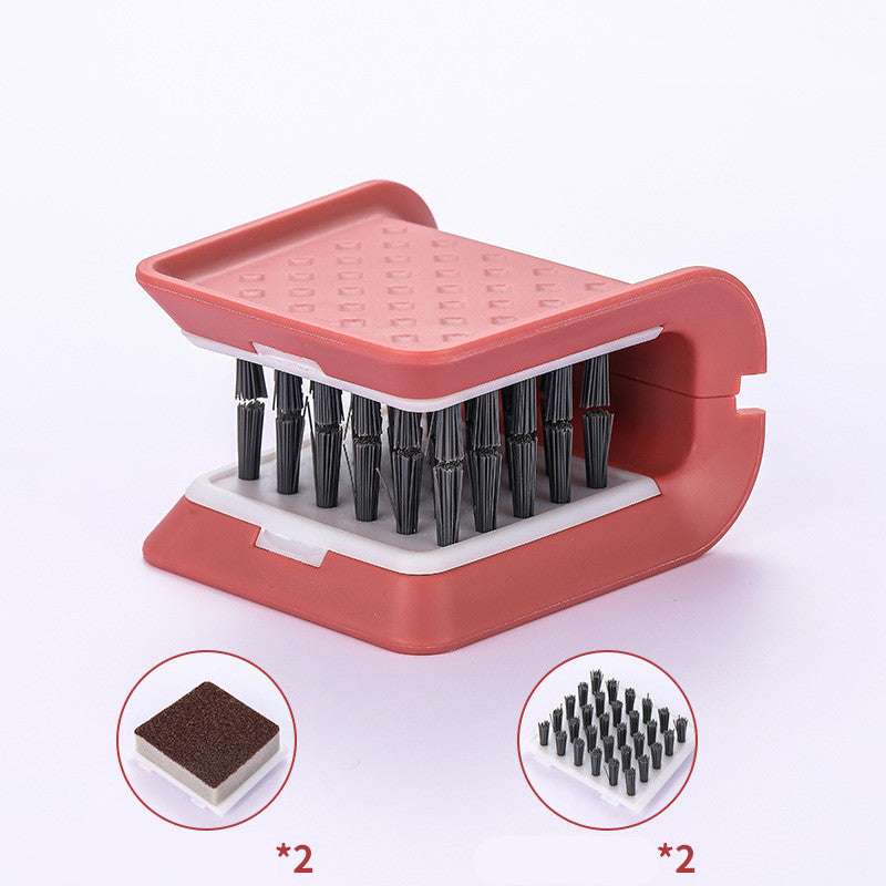 Kitchenware Foldable U Shaped Dinner Plate Cleaning Sponge Brush - Minihomy