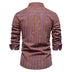 Men's All-match Striped Long-sleeved Cotton Shirt Top - Minihomy