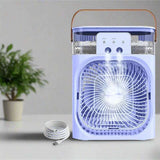 Charging Version 3-In-1 Air Humidifier Cooling Fan with LED Night Light - Minihomy