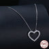 Heart-shaped Moissanite Necklace Simple Classic S925 Sterling Silver - Minihomy