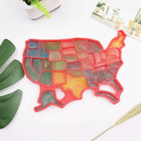 Creative Silicone American Map Ice Cube Tray Mold Cookies Chocolate Soap Baking Tool - Minihomy