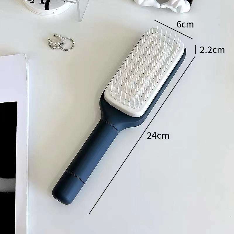 4 In 1 Self Cleaning Hair Brush New Self-Cleaning Anti-Static Massage Comb Scalable Rotate Lifting Self Cleaning Hairbrush - Minihomy