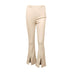 Flared Pants High-Waisted Slimming Slacks with Side Slit - Minihomy