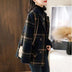 Coat Slimming Retro Plaid Patchwork Wool Female Suit - Minihomy