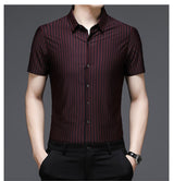 Woodpecker Silk Shirt Men's Short Sleeve