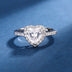 Luxury Peach Heart Zircon Diamond Ring for Women - High-End Engagement Jewelry - Minihomy