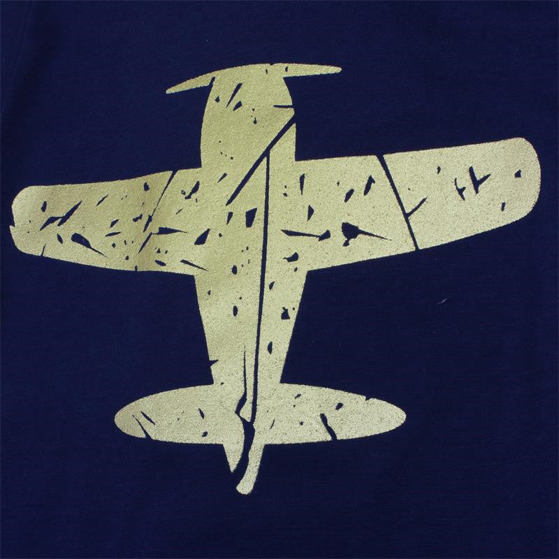 Casual Cotton Print Small Airplane Kids T-shirt - Minihomy