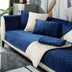 Black Sofa Cushion Winter Plush Thickened Non-slip Sofa Leather Sofa Cover - Minihomy