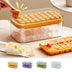 One-Button Press Type Ice Mold Box - Ice Cube Maker with Storage Box and Lid - Minihomy