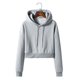 Cotton Hooded Pullover Short Sweater Exposed Navel: Cozy Comfort with a Stylish Twist - Minihomy