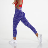 Snowflake Cropped Camouflage Jacquard Seamless Fitness Yoga Pants