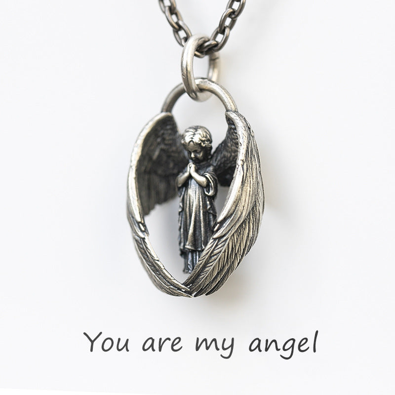 Angel Wings Pendant Necklace For Men - Minihomy