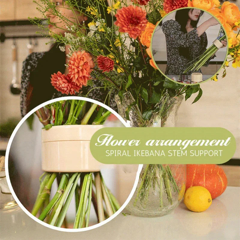 DIY Vase Spiral Stem Bracket - Flower Arrangement Tool for Stunning Bouquets - Minihomy